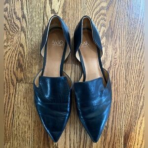 Franco Sarto Leather Pointed Flats (black studs around heel!)
